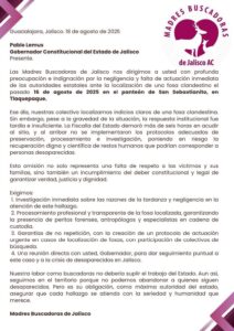 Se quejan Madres Buscadoras de Jalisco por mal manejo de fosa clandestina - ZMG Noticias Se quejan Madres Buscadoras de Jalisco por mal manejo de fosa clandestina - ZMG Noticias