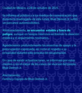 ¡Última Hora! Blue Demon Jr. sufre percance automovilístico - ZMG Noticias ¡Última Hora! Blue Demon Jr. sufre percance automovilístico - ZMG Noticias