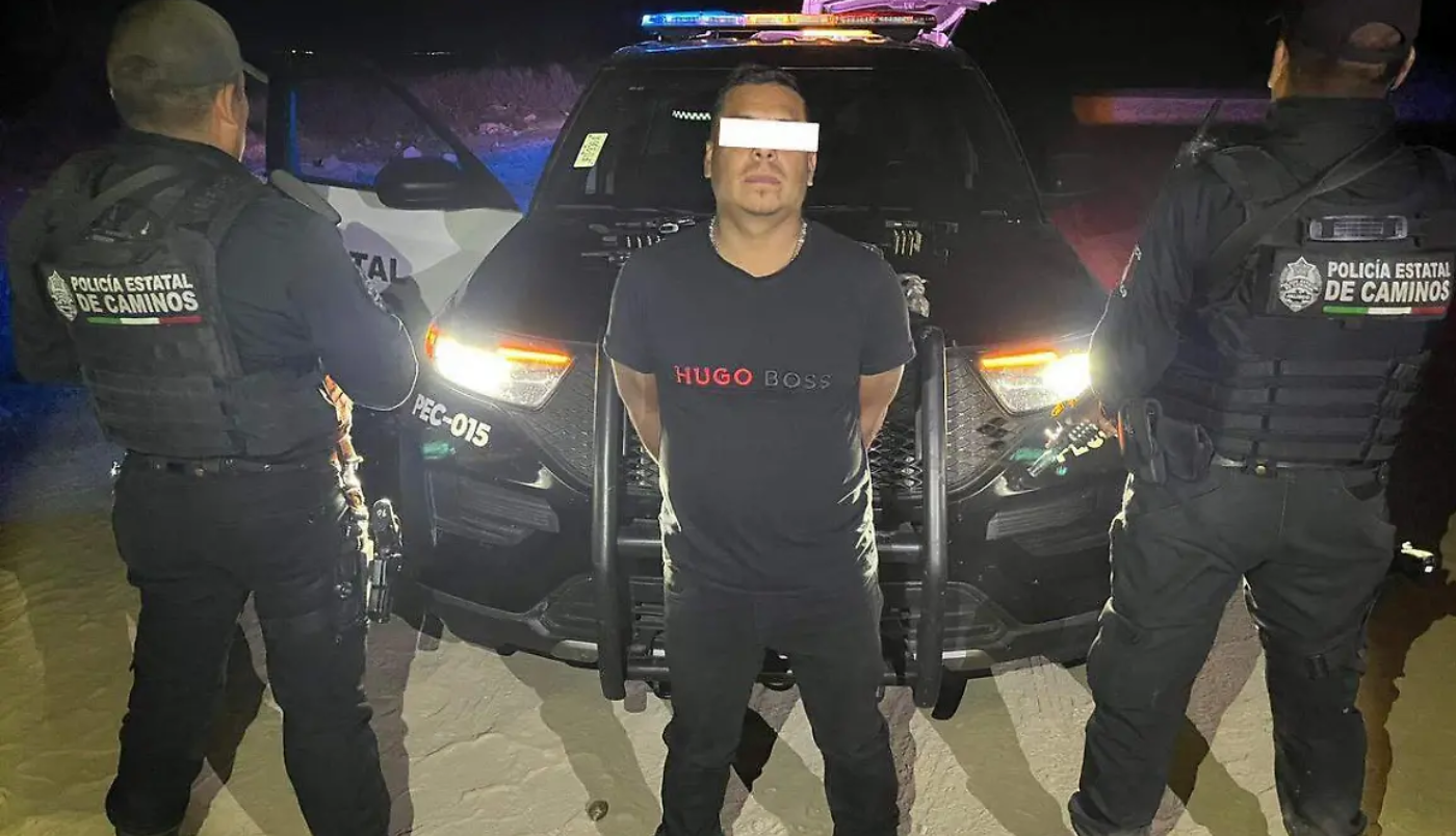 Detienen a hombre armado y con vehículo robado tras persecución en Ojuelos