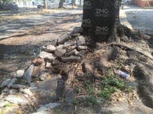 Fuga de Aguas Negras a dos cuadras de la Minerva