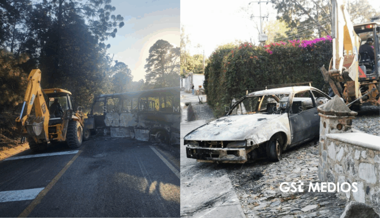 Bloqueos y quema de vehículos mantienen alerta en carreteras de Jalisco