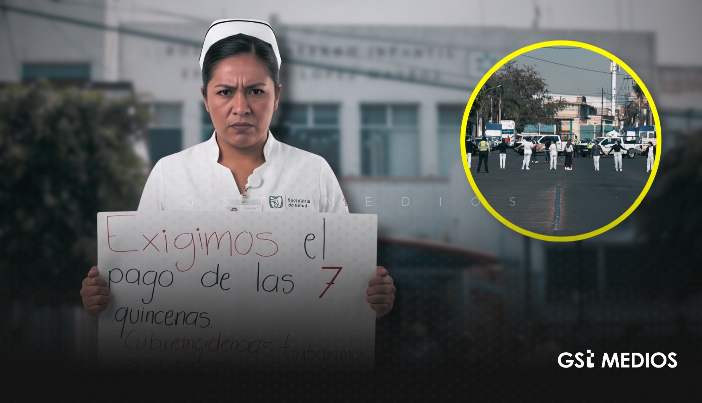 Enfermeras del Hospital Materno Infantil López Mateos se manifiestan