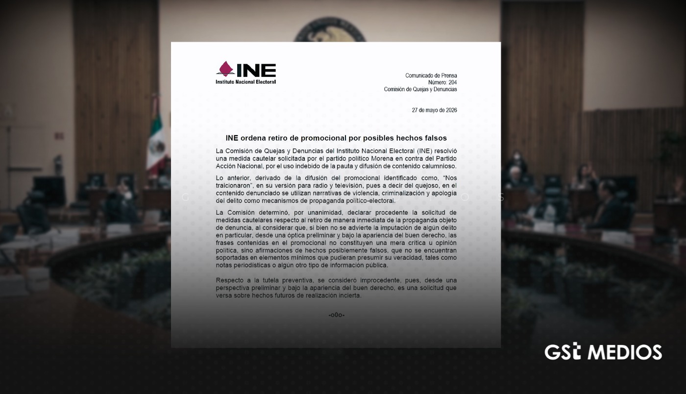 INE tumba anuncio del PAN: acusa a Morena de entregar el gobierno al crimen organizado