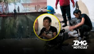 Bomberos tapatíos rescatan a joven y a su perrito en la colonia Valentín Gómez Farías