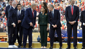 Sheinbaum dialoga con Trump durante la final del Mundial 2026