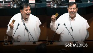 Noroña quiere romper su visa de EU en apoyo al hijo de AMLO… pero su yeso lo frenó