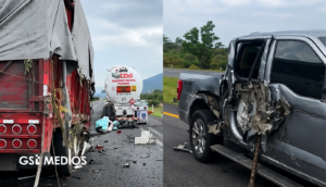 Choque múltiple deja cinco lesionados y derrame de diesel en autopista Guadalajara-Colima