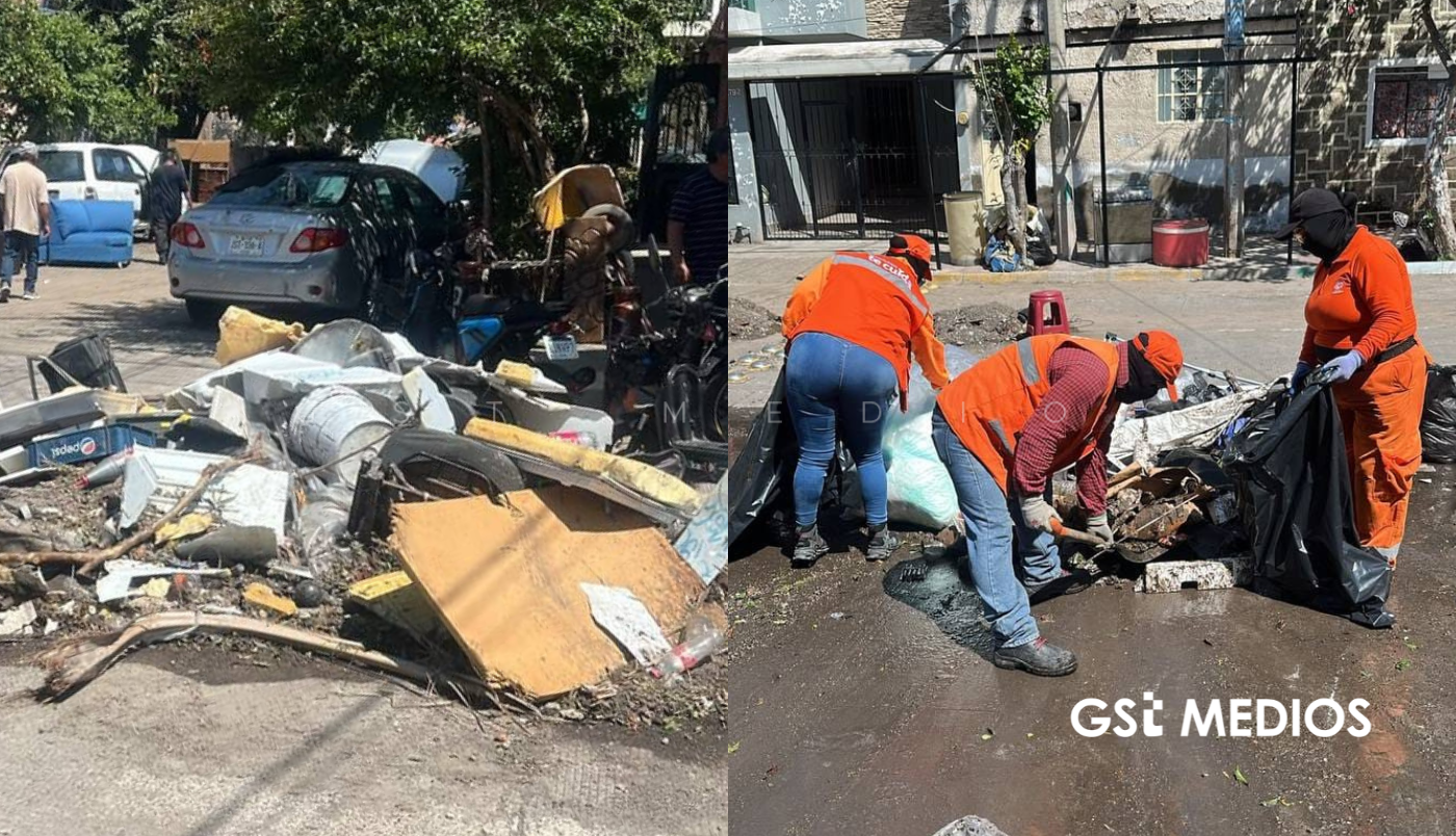 Operativo contra basura en Oblatos deja siete detenidos