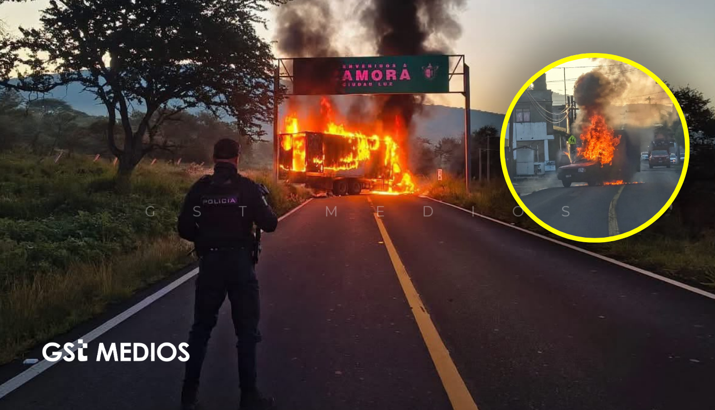 ¡Alerta en la ruta a Jalisco! Reportan vehículos incendiados y bloqueos en Michoacán