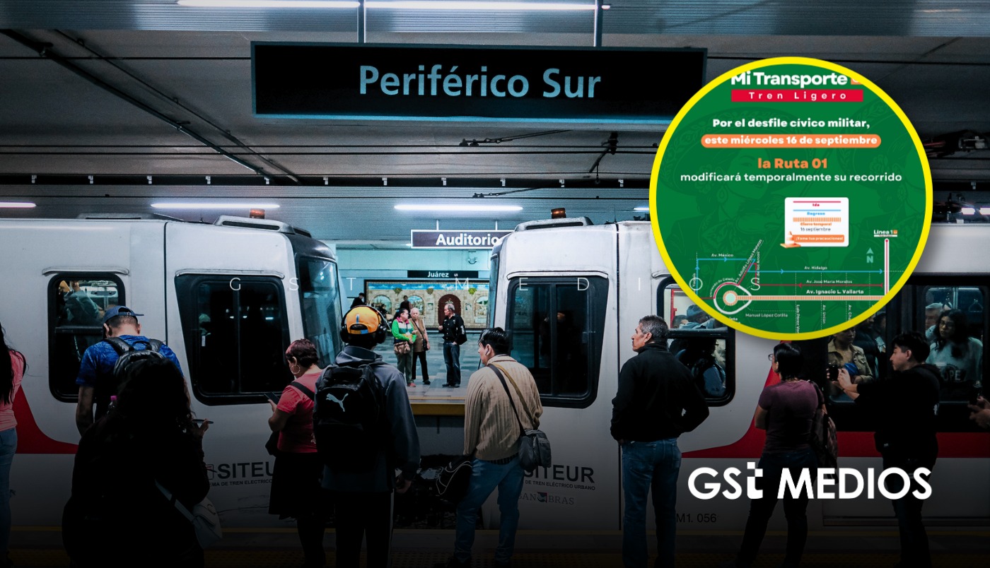 Tren ligero y rutas de transporte cambiarán por festejos patrios en Guadalajara