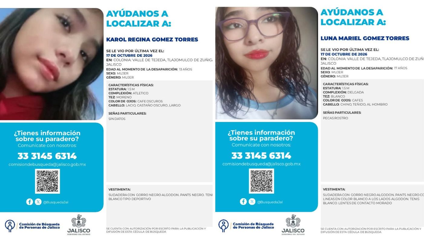 Buscan a dos hermanas que fueron vistas por última vez en Valle de Tejeda
