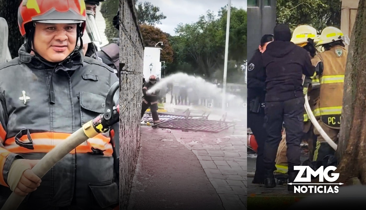 Bomberos de Guadalajara niegan participación durante protesta frente a Casa Jalisco