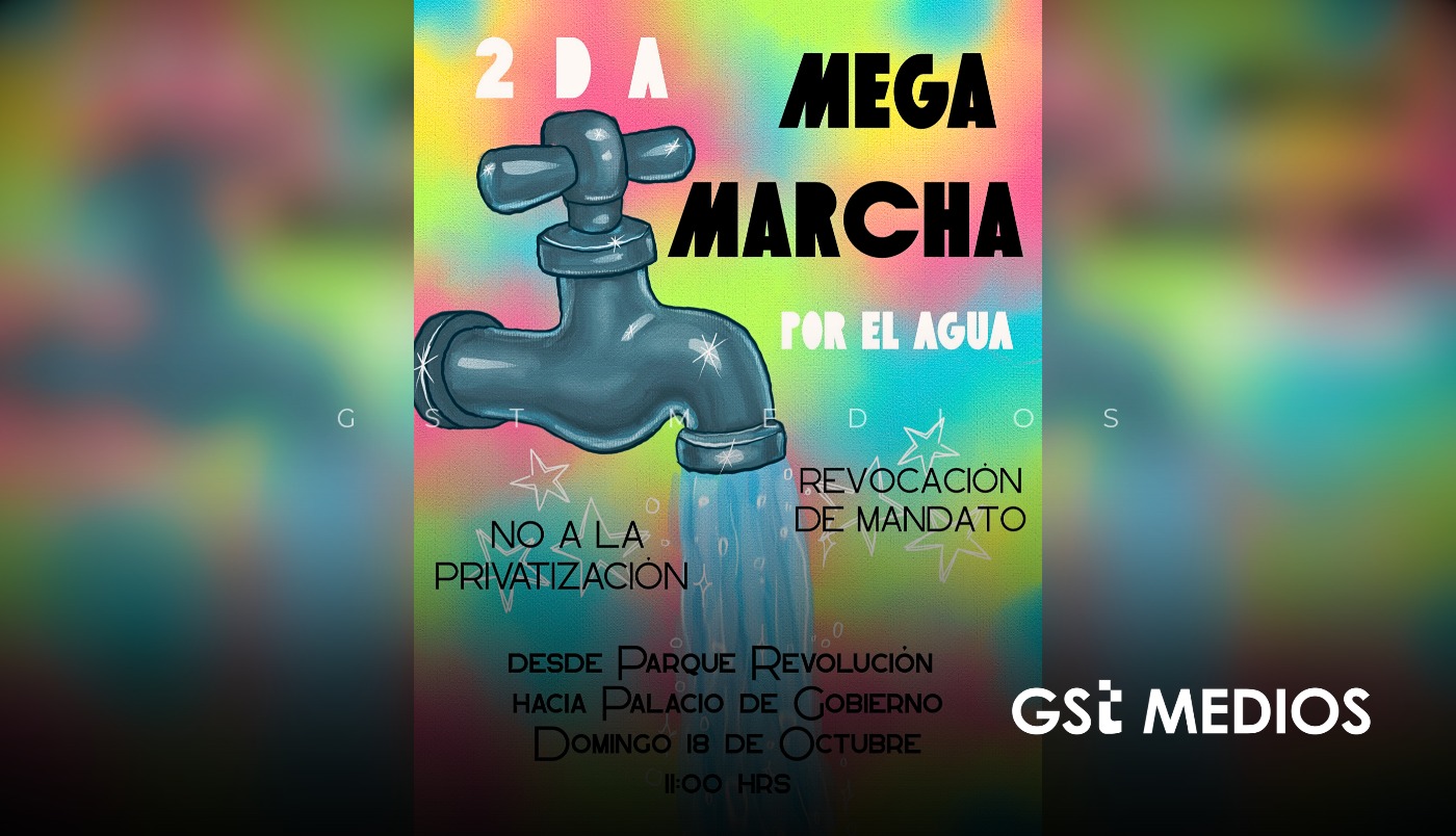 Convocan a segunda megamarcha por agua limpia y revocación de Lemus en Guadalajara