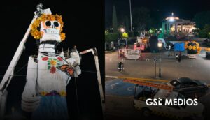 Catrina Monumental de casi 50 mil pesos se le cae la cabeza en Ciudad Guzmán