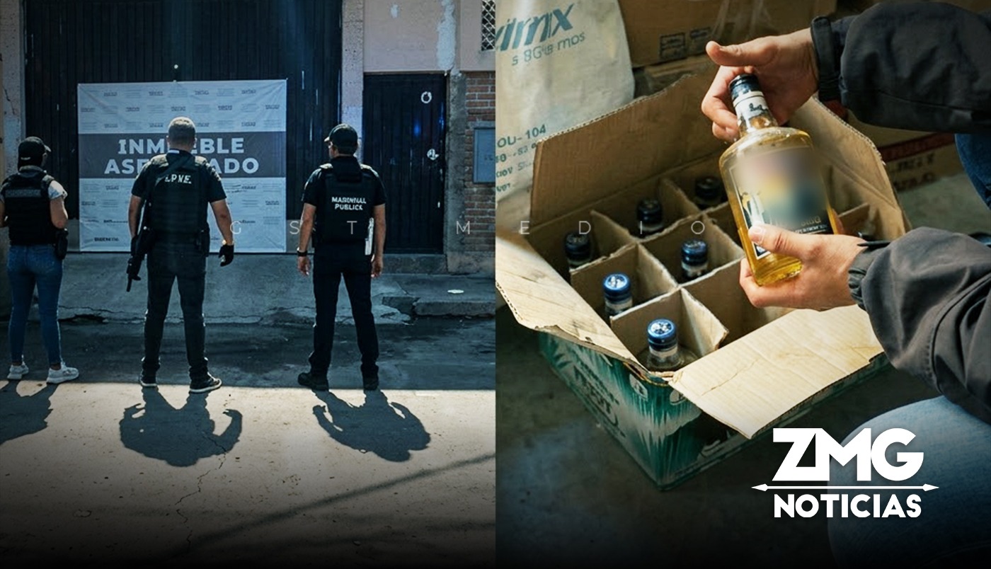 Desmantelan bodega de bebidas adulteradas en colonia El Batán, Zapopan
